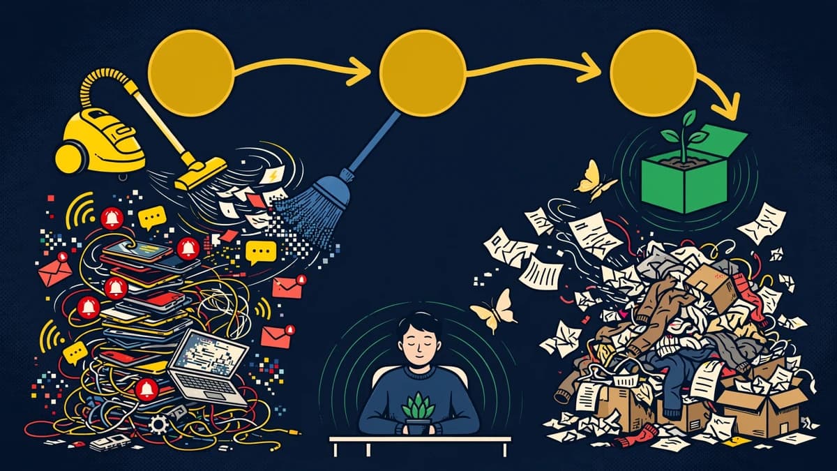 El Método de los 3 Pasos para Eliminar el Caos Digital y Físico que Te Roba la Vida en 2026